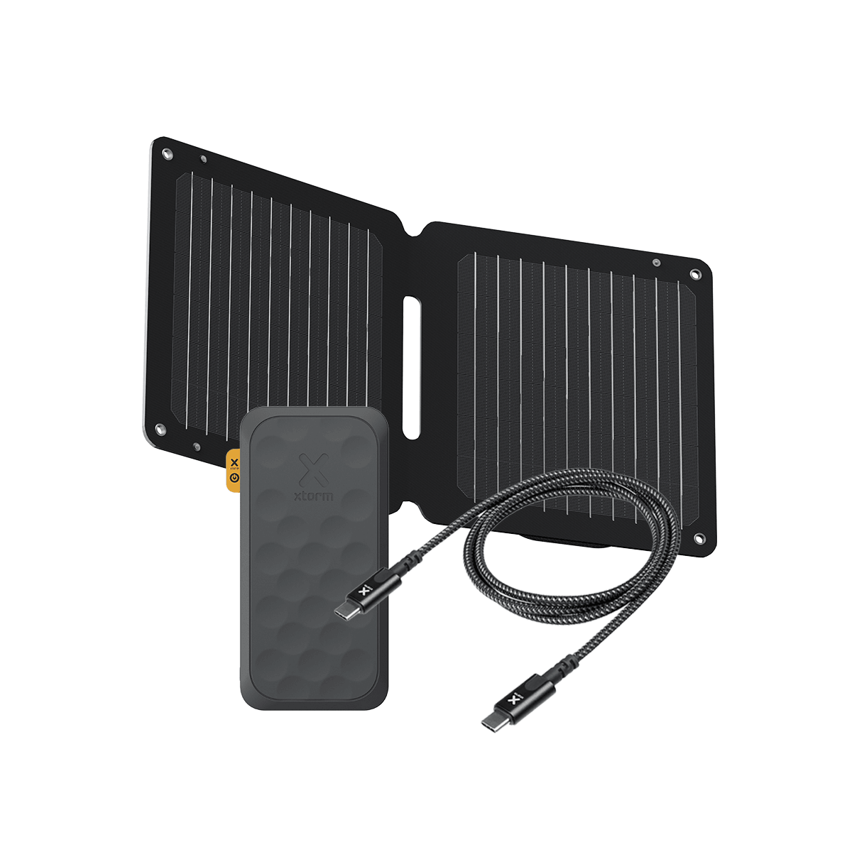 14W Portable Solar Panel + FS5 Power Bank 10.000 mAh + USB - C PD Cable 100W Bundle - Xtorm EU