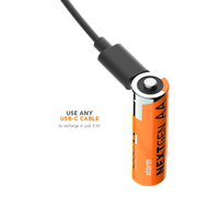Thumbnail for Rechargeable AA Batteries with USB-C - 4 Pack