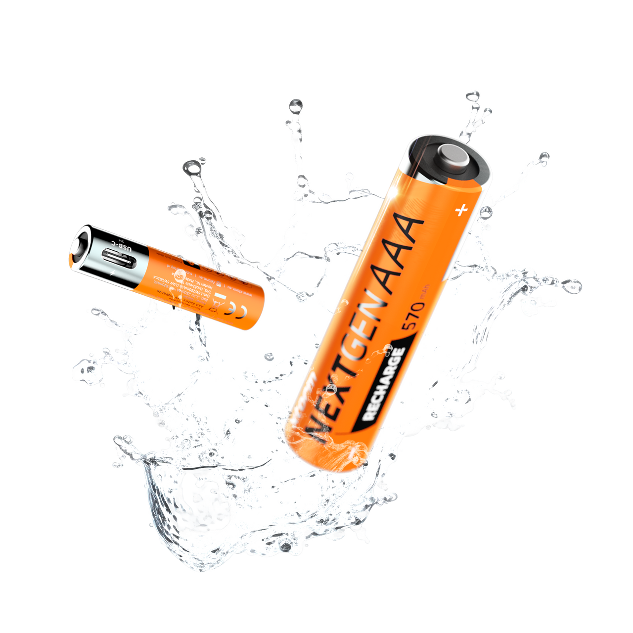 Rechargeable AAA Batteries with USB-C - 4 Pack