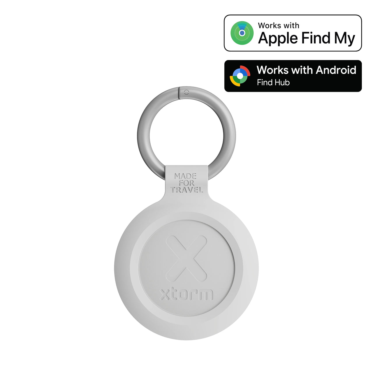 TravelTag for Android & iPhone - Water-resistant - 3-Pack - Ash White