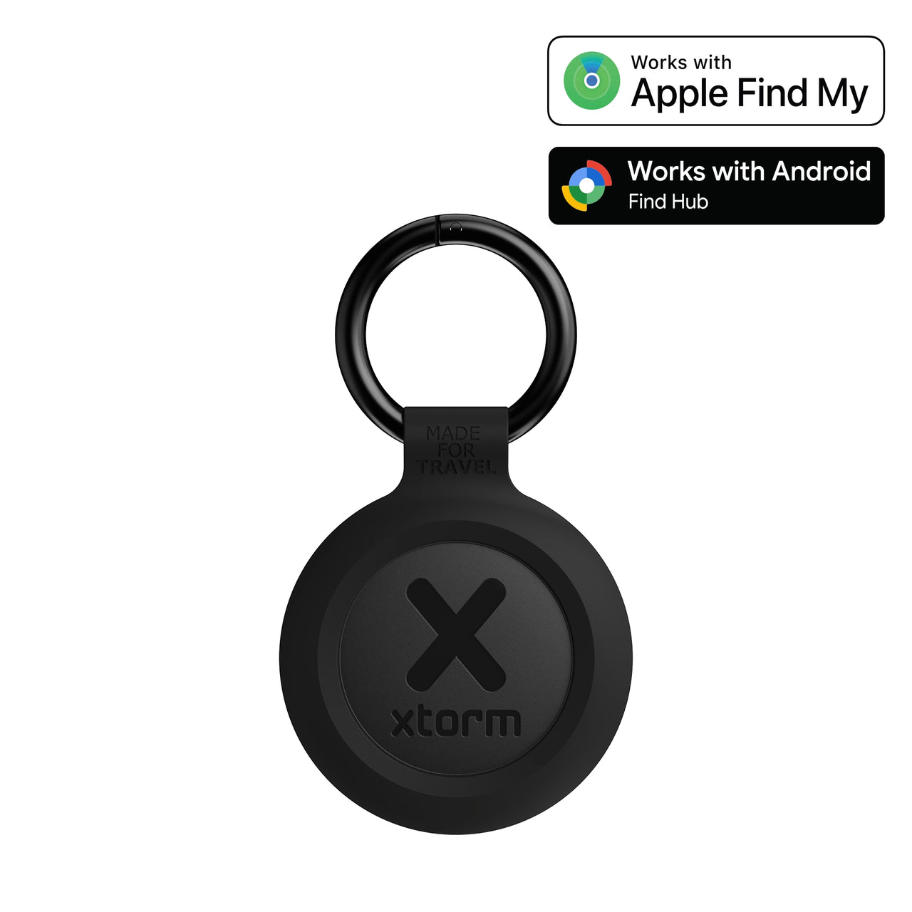 TravelTag for Android & iPhone - Water-resistant - 3-Pack - Charcoal Black