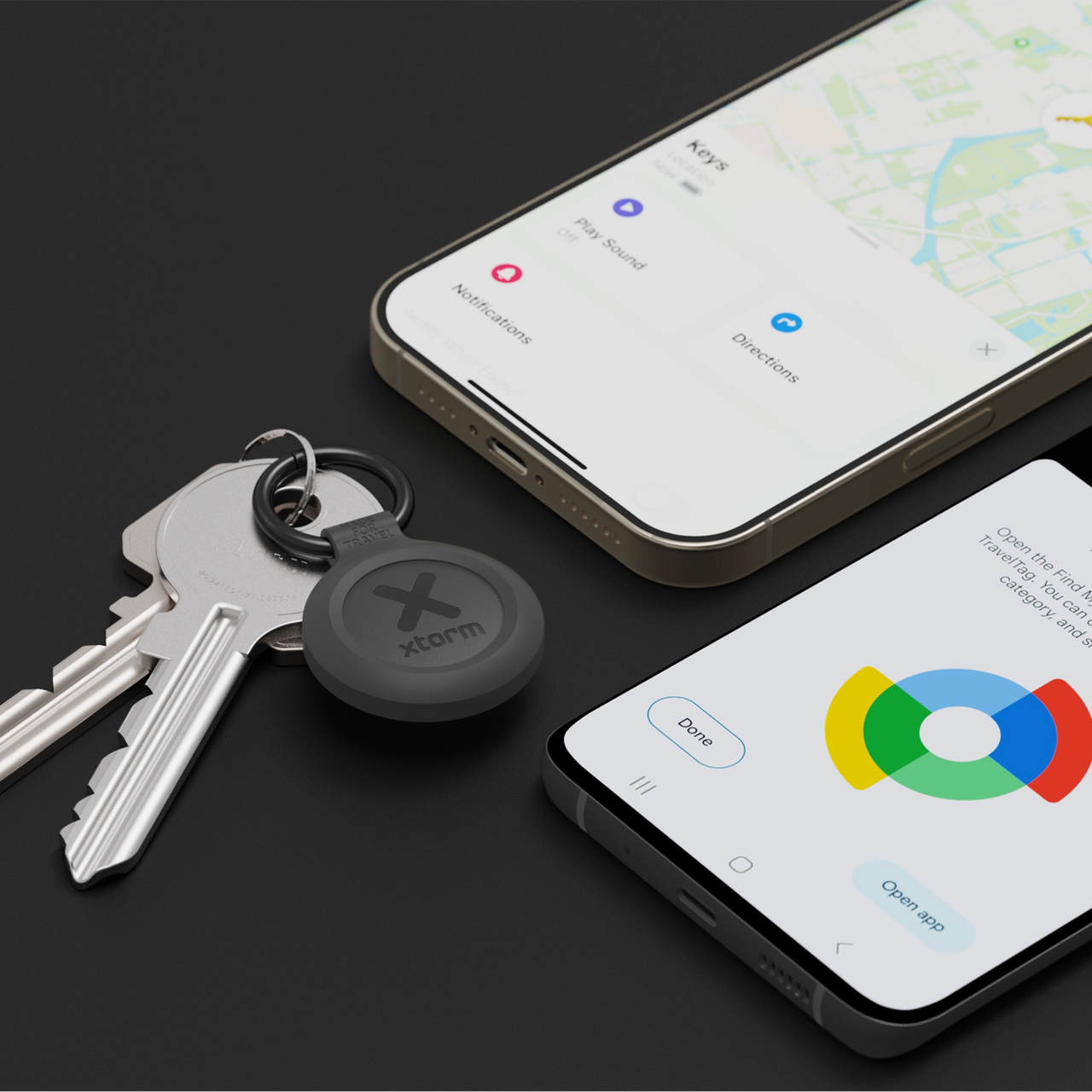 TravelTag for Android & iPhone - Water-resistant - Charcoal Black