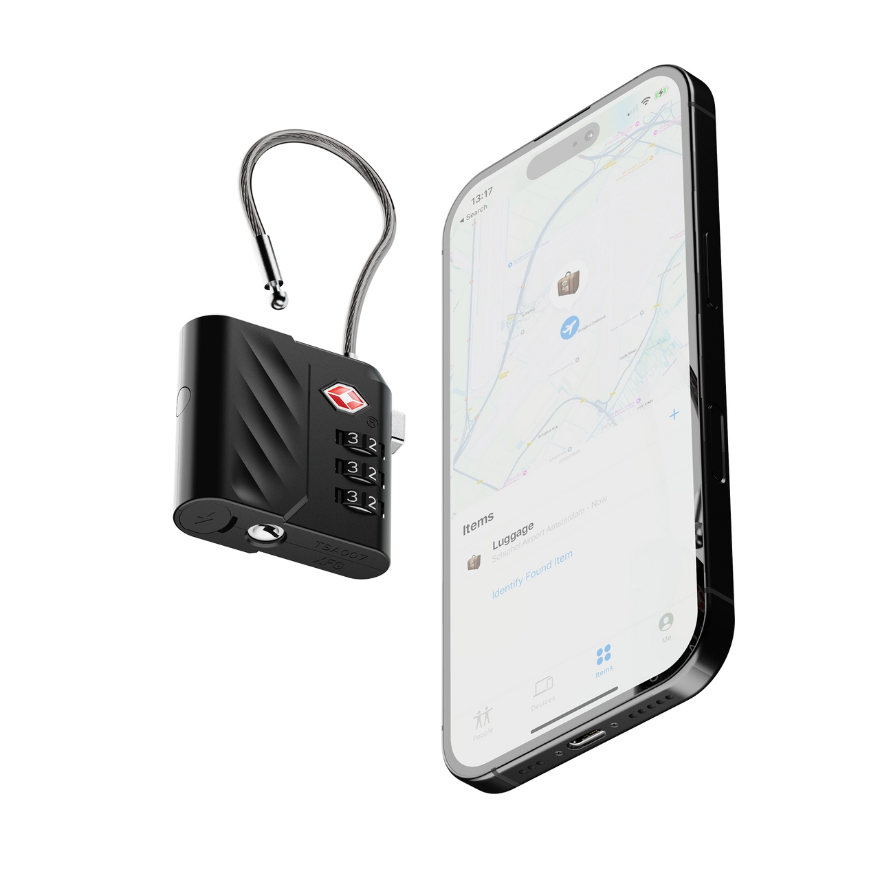 TSA Lock Tag – Luggage Lock with Tracker for Android & iPhone